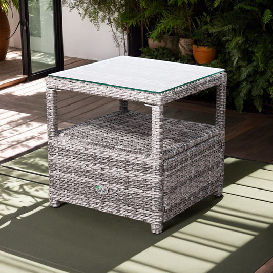 Fällig am 30.04.25 Modern Range Elite Couchtisch aus grauem Rattan