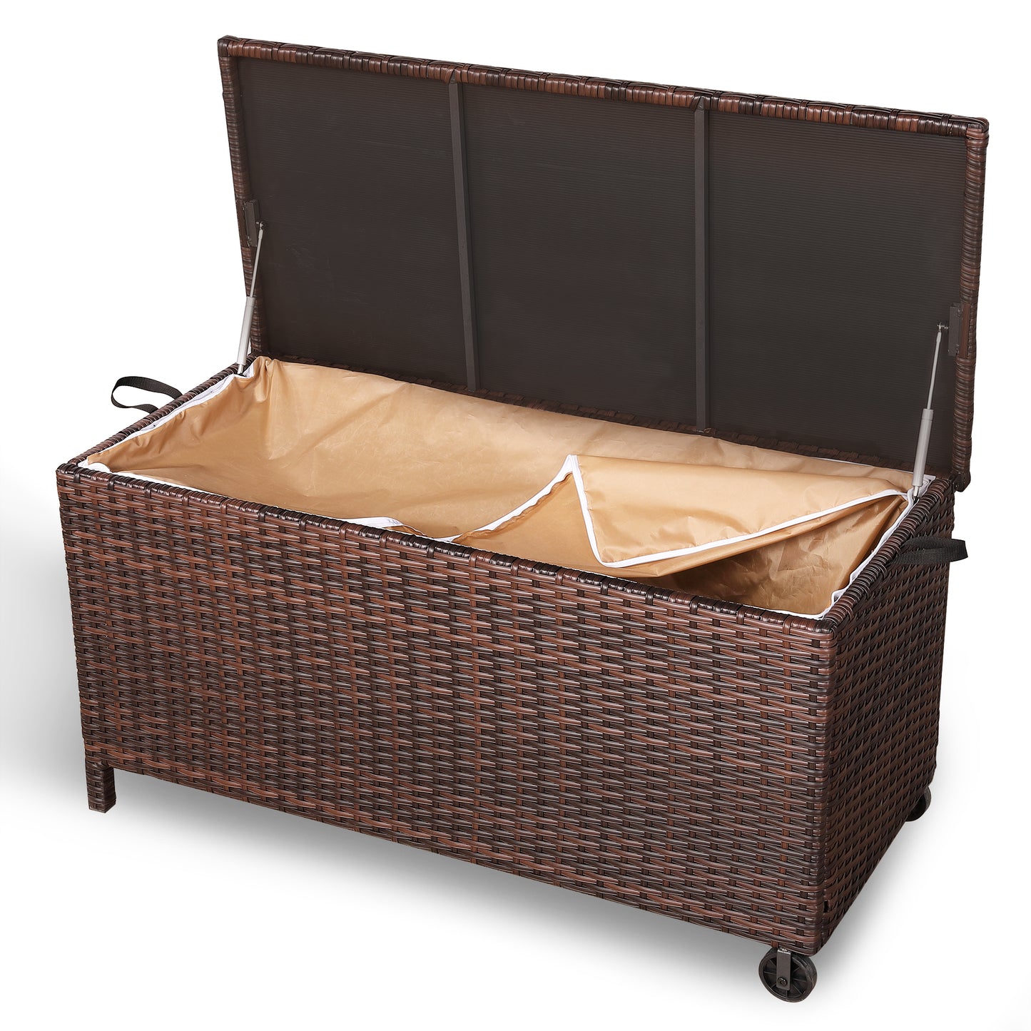 Fällig am 02.05.25 Moderne Reihe Große Aufbewahrungsbox aus grauem Rattan