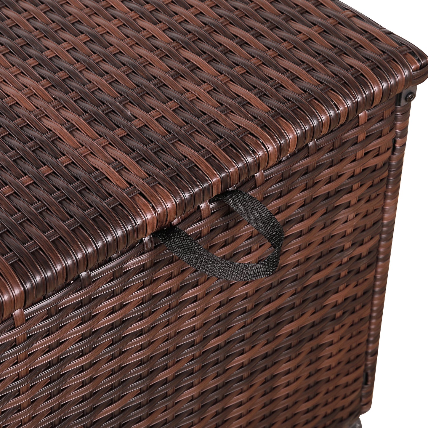 Fällig am 02.05.25 Moderne Reihe Große Aufbewahrungsbox aus grauem Rattan